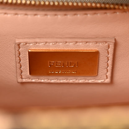 Fendi Snakeskin Mini Peekaboo Iconic Satchel Pink Green 6 of 10