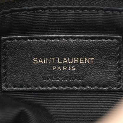 Saint Laurent Lambskin Quilted Toy Loulou Puffer Monogram Chain Satchel Dark Beige 6 of 14