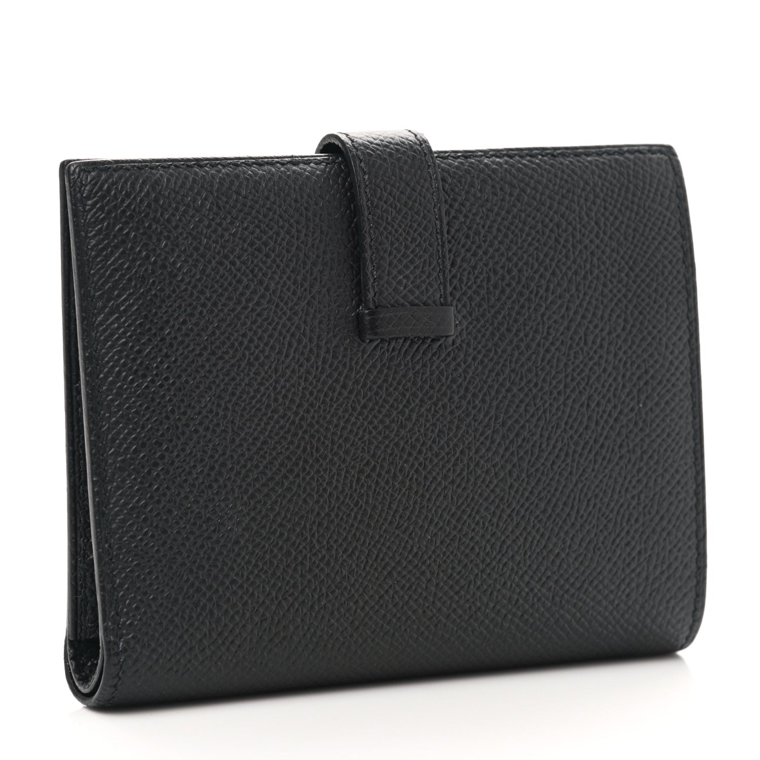 Hermes Epsom Bearn Compact Wallet Black 3 of 8