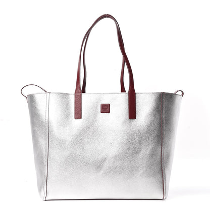 MCM Grained Calfskin Medium Reversible Wandel Tote Ruby Tan 4 of 14