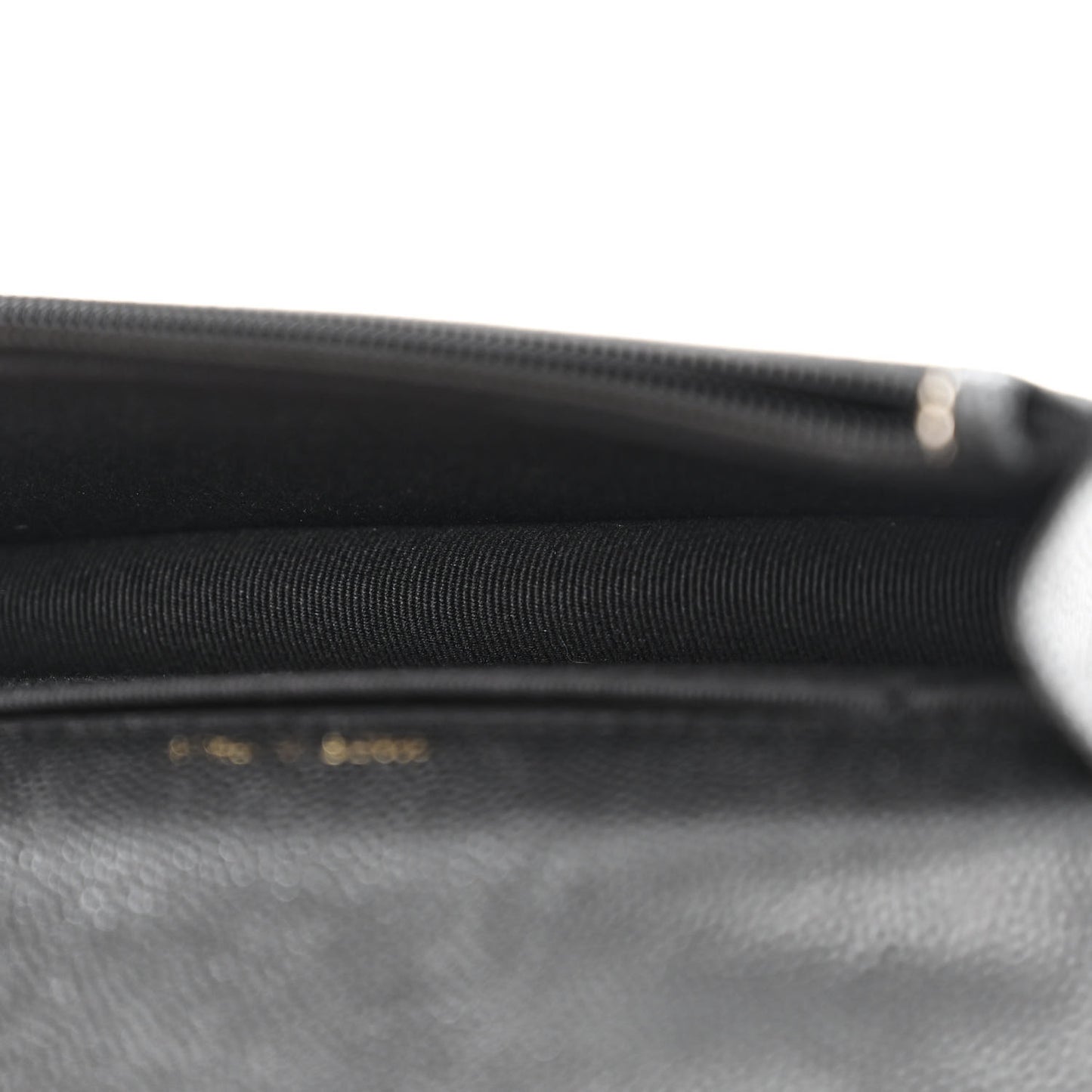 Caviar Quilted Pocket Twins Clutch With Chain Black