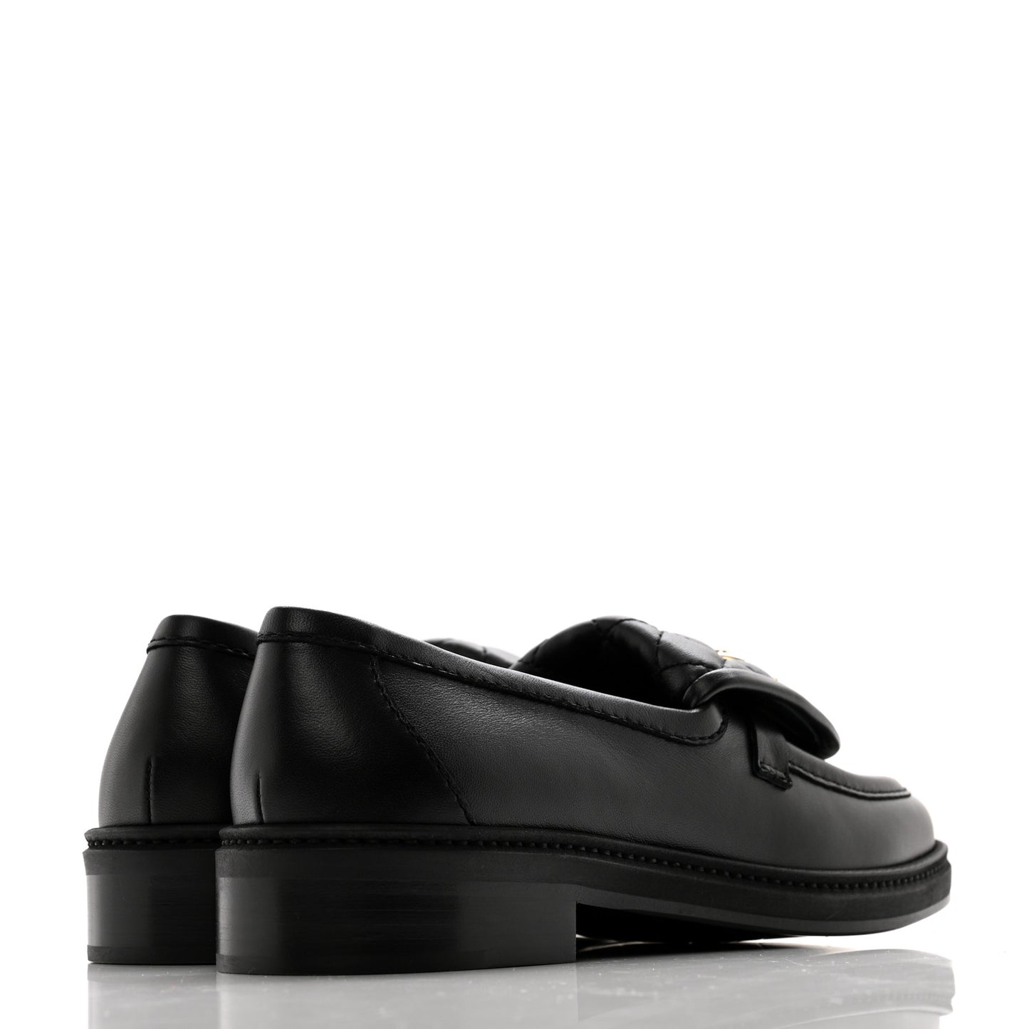 Lambskin Quilted CC Turnlock Loafers 37 Black