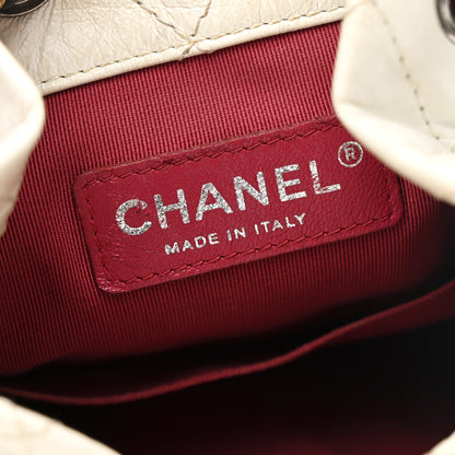Chanel Aged Calfskin Quilted Small Gabrielle Backpack Black White 6 of 11