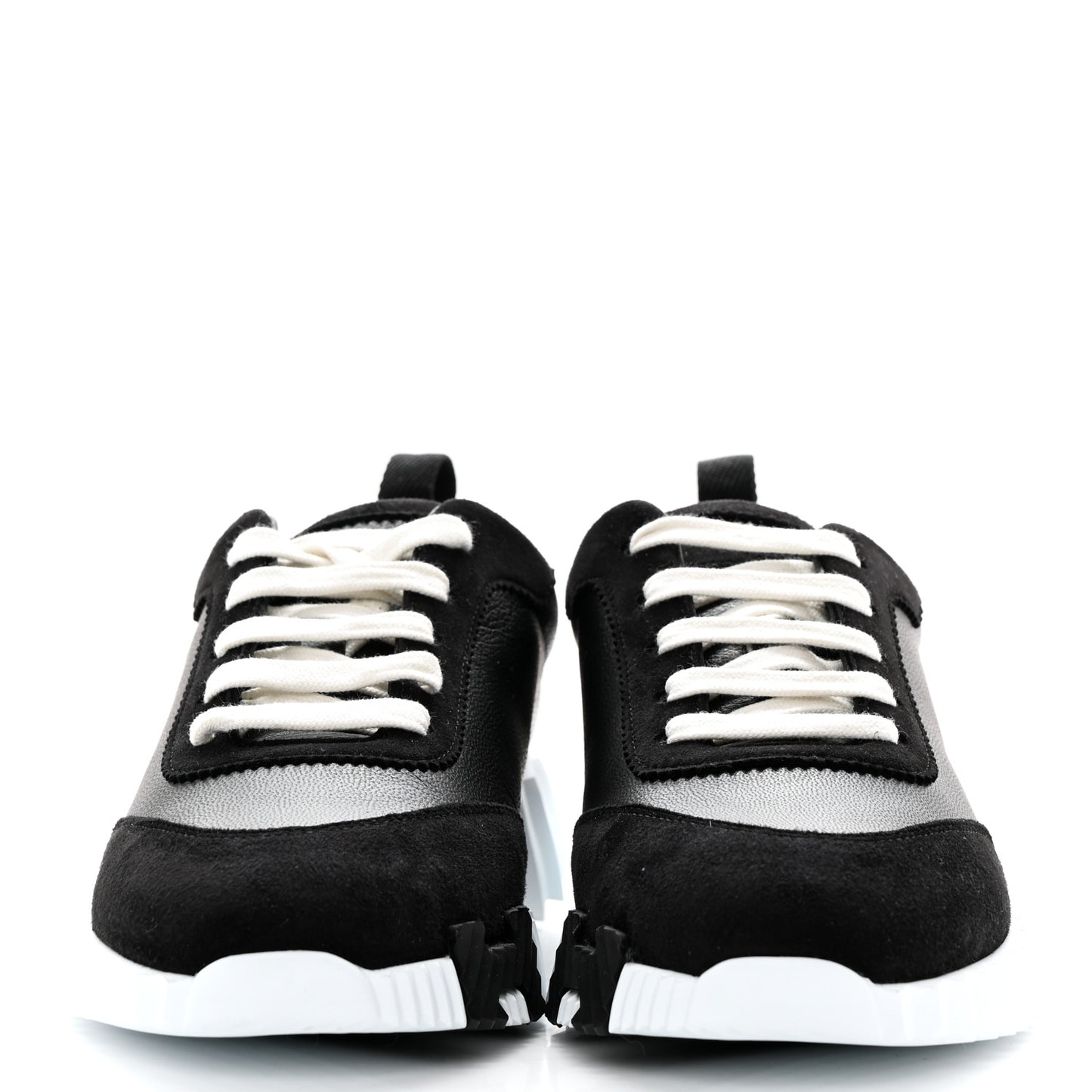 Goatskin Suede Goatskin Bouncing Sneakers 37.5 Black