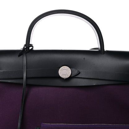 Hermes Military Toile Vache Hunter Herbag Zip PM 31 Cassis Bleu Indigo 10 of 22