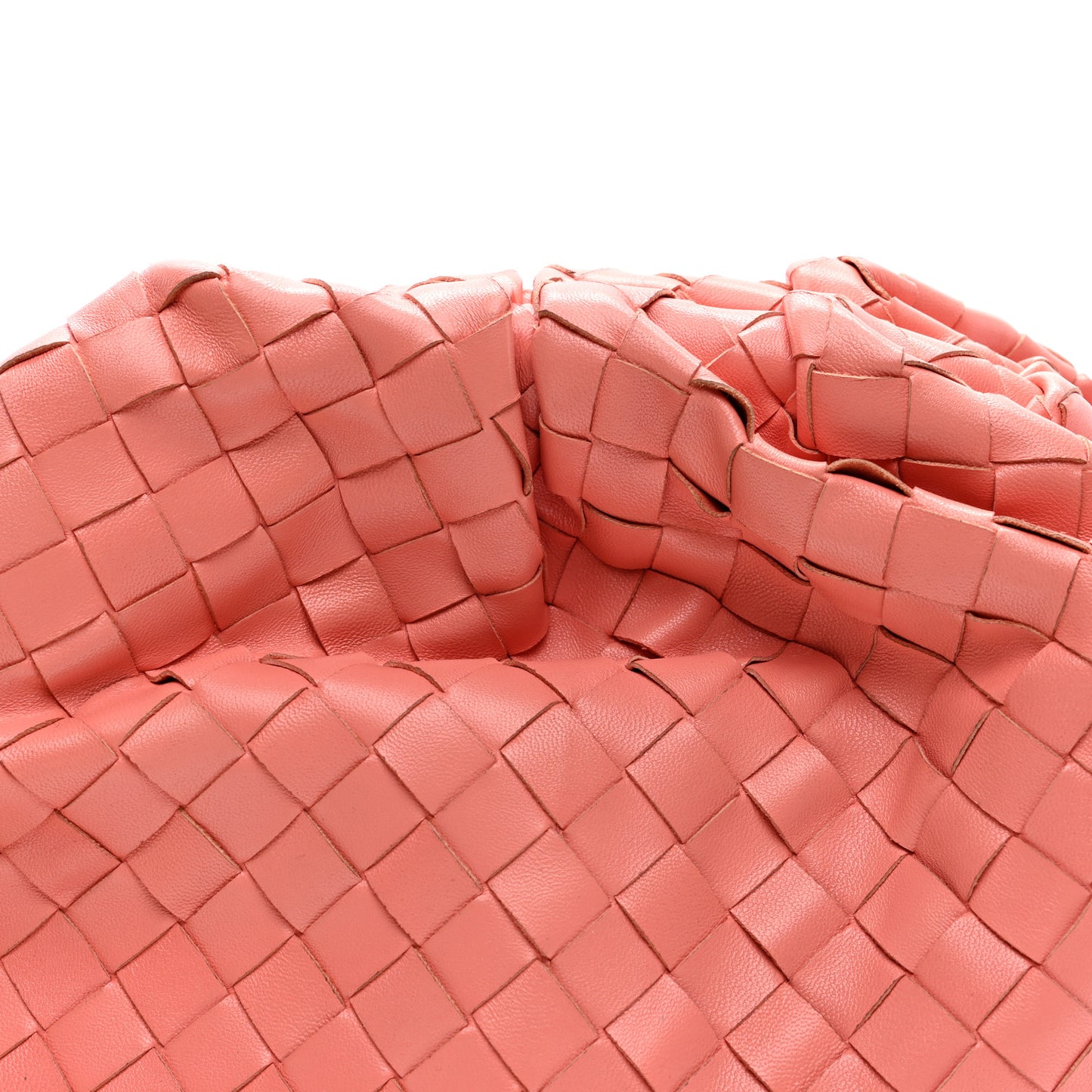 Nappa Maxi Intrecciato The Pouch Oversized Clutch Peach