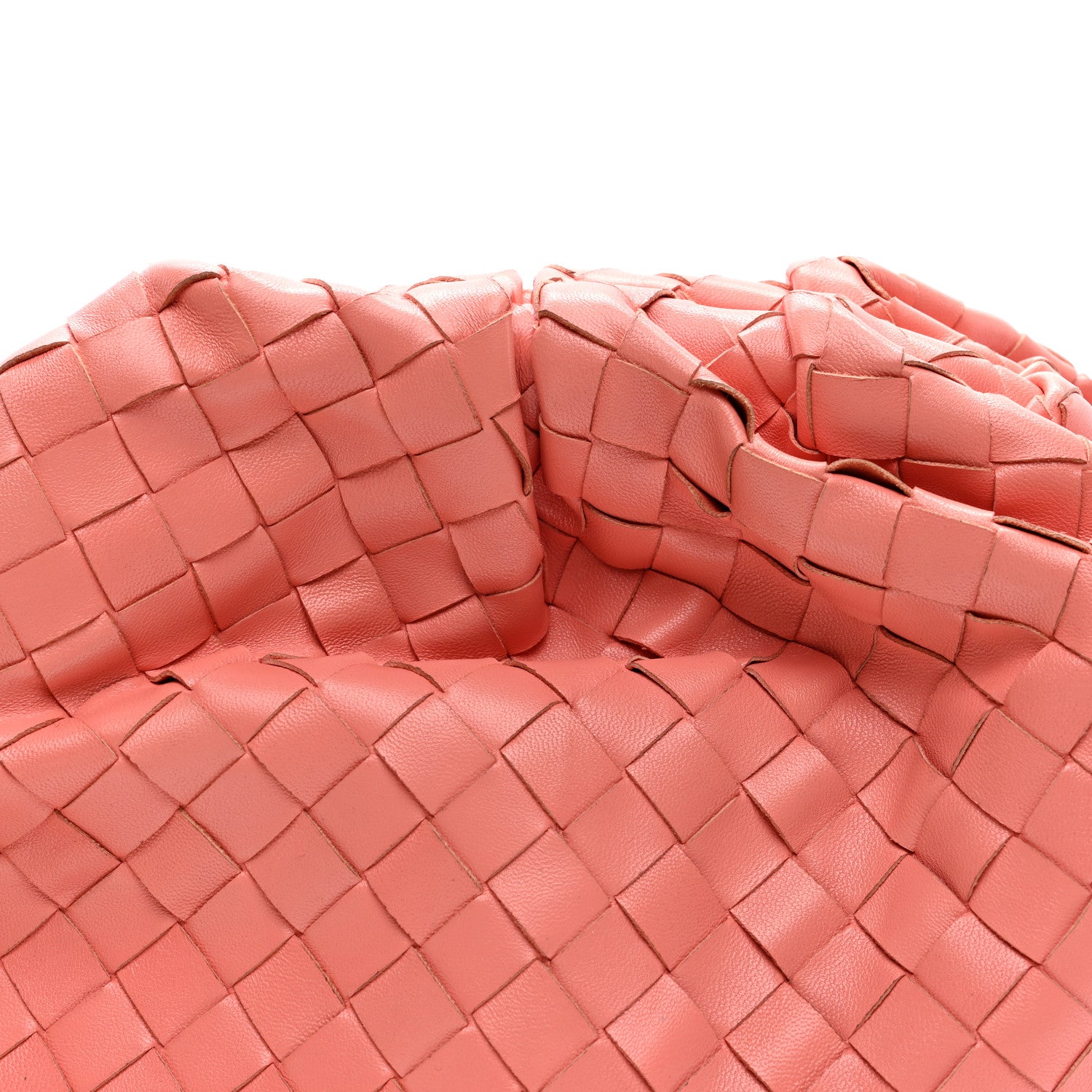Bottega Veneta Nappa Maxi Intrecciato The Pouch Oversized Clutch Peach 7 of 9