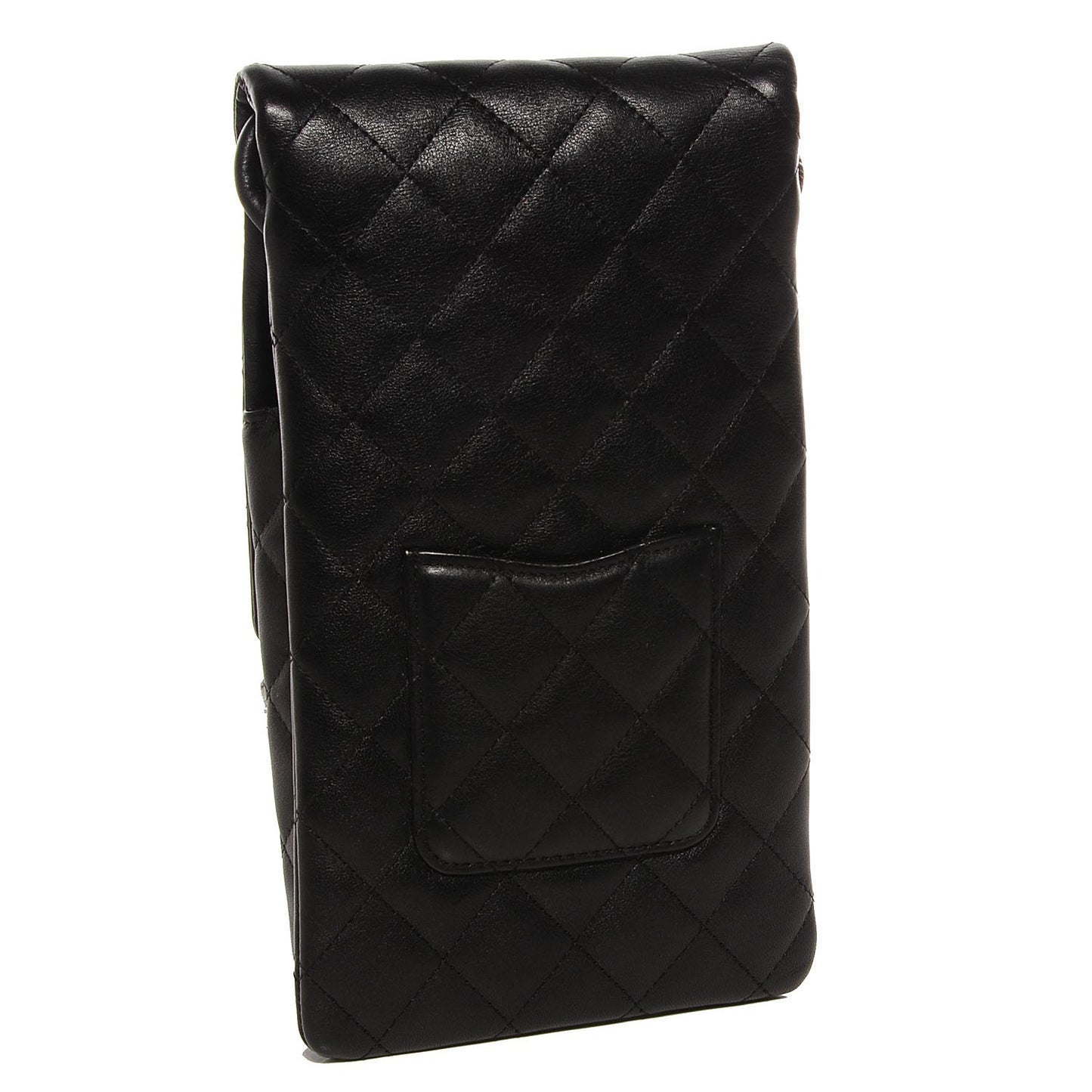 Calfskin Quilted Cambon Crossbody Messenger Black White