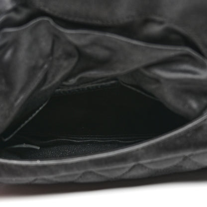 Chanel Satin Quilted Flap Clutch Black 5 of 8