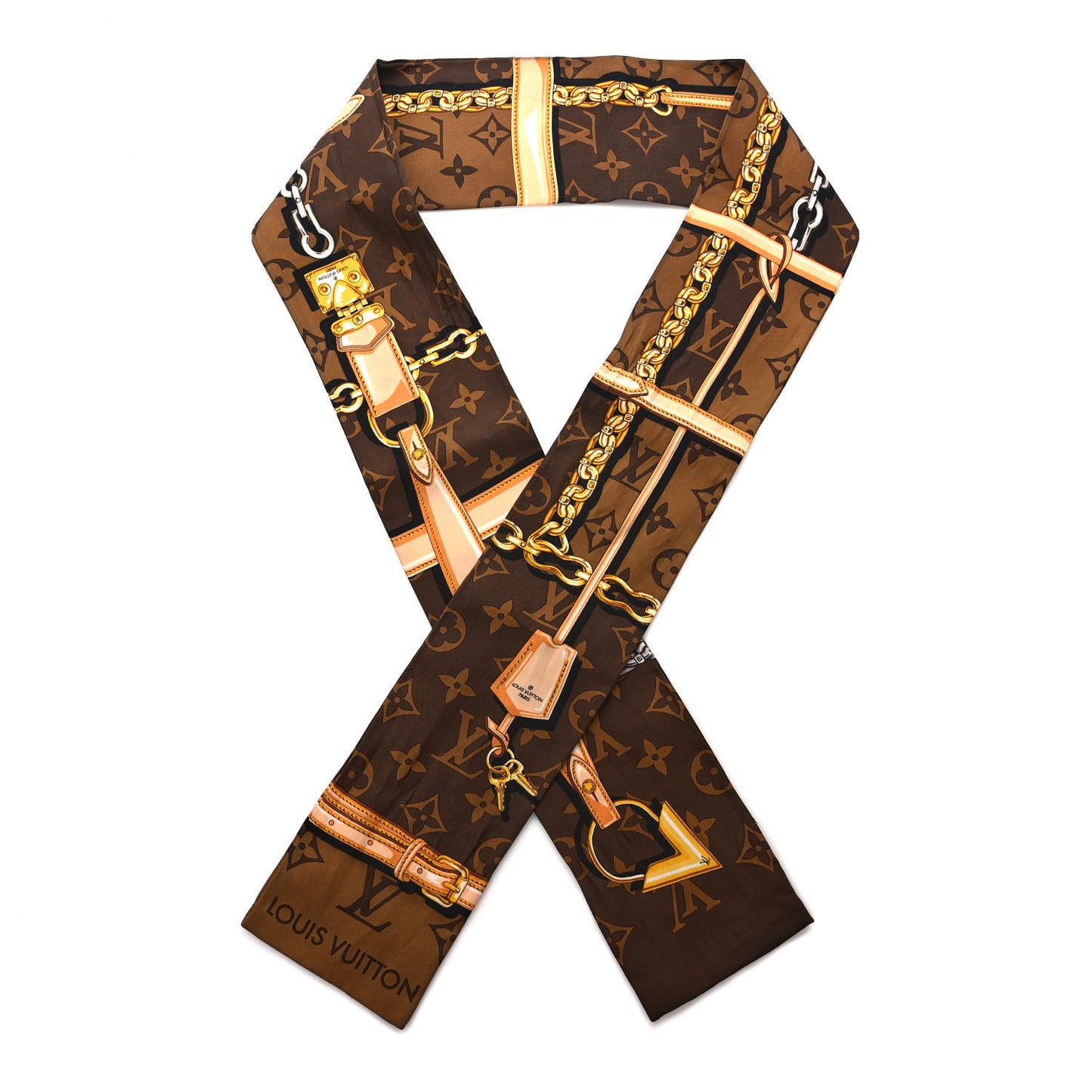 Silk Monogram Confidential Bandeau Brown