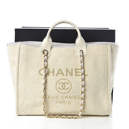 Chanel Lurex Boucle Medium Deauville Tote White 10 of 10