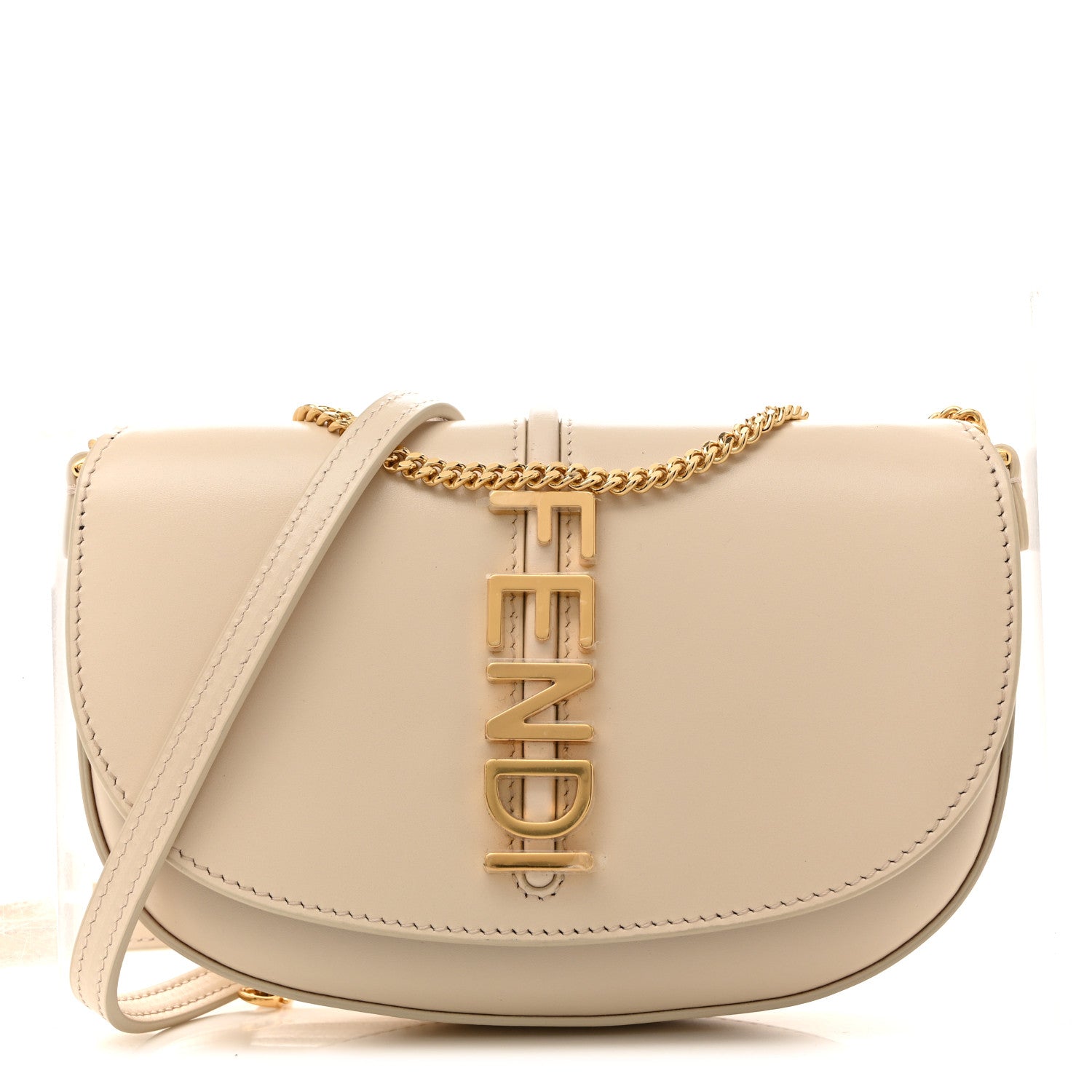 Fendi Vitello Grace Fendigraphy Wallet on Chain Camelia 1 of 11