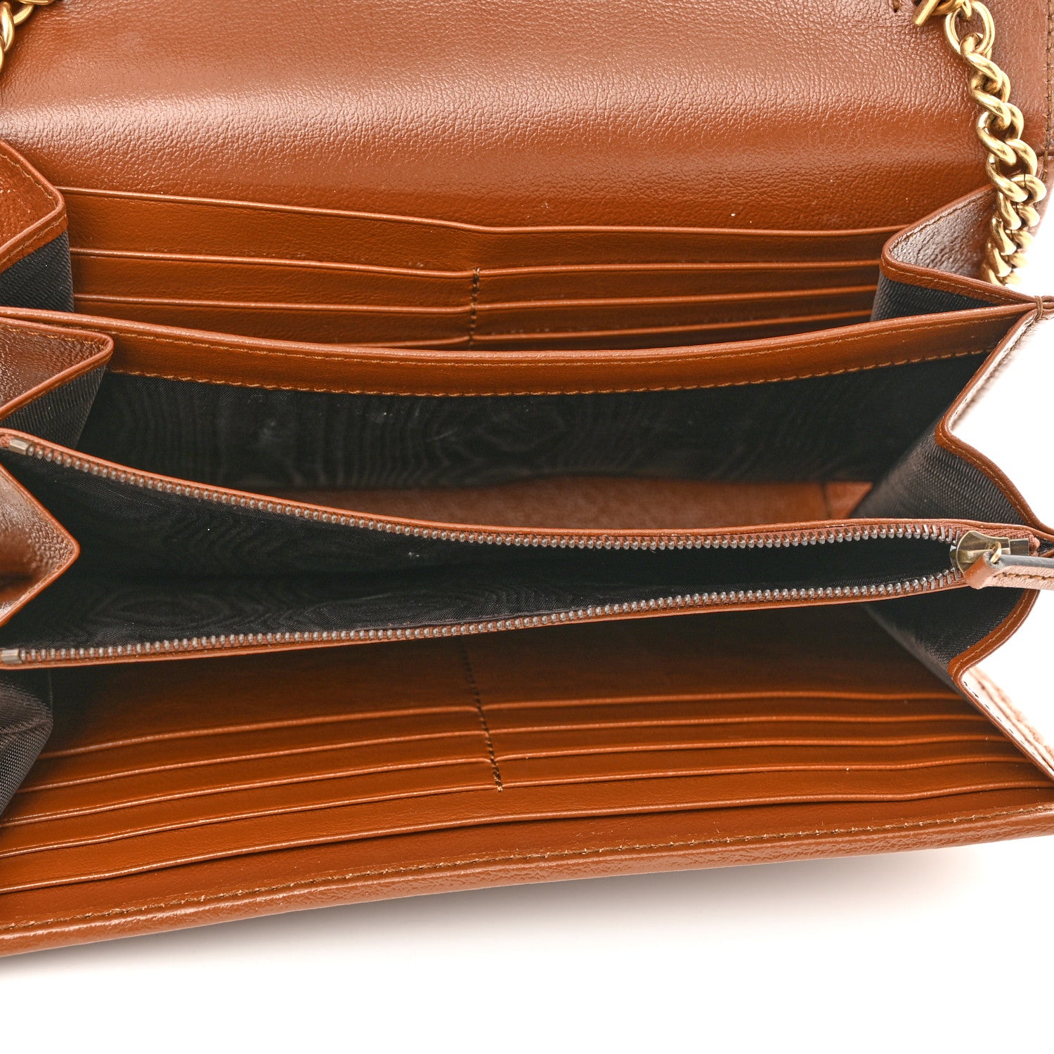Gucci Azalea Calfskin Matelasse Diagonal GG Marmont Chain Wallet Cuir 5 of 12