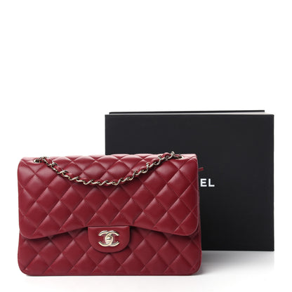 Chanel Lambskin Quilted Jumbo Double Flap Burgundy 11 of 11