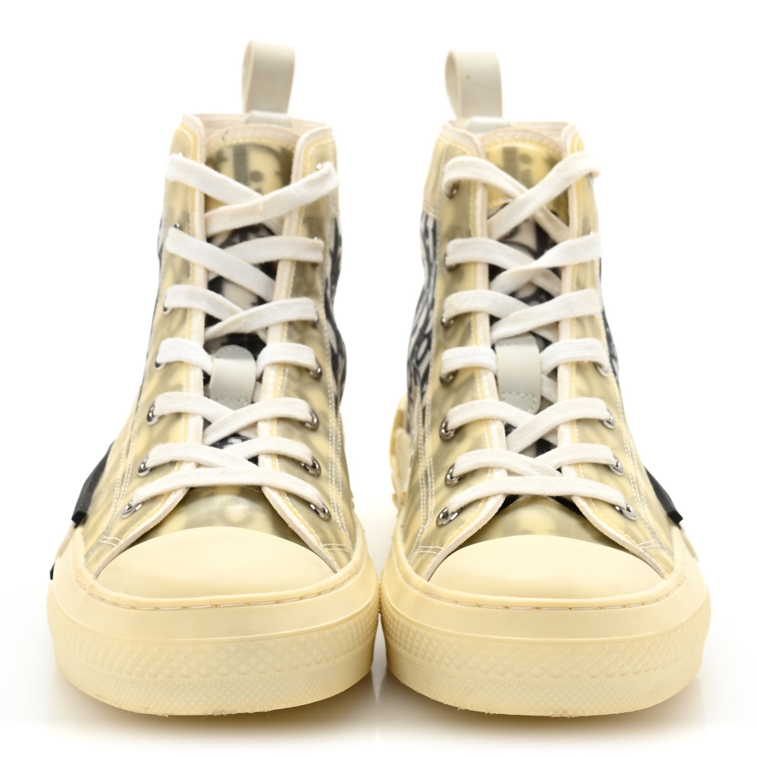 Christian Dior Technical Canvas Oblique B23 High Top Sneakers 39 White Black 3 of 9