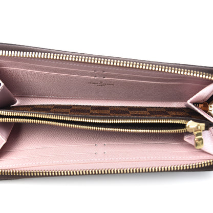 Louis Vuitton Damier Ebene Clemence Wallet Rose Ballerine 5 of 6