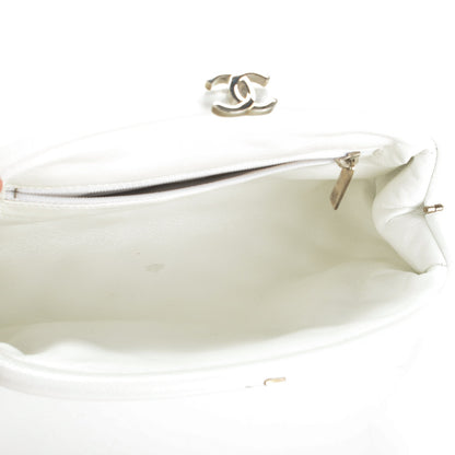 Chanel Caviar Quilted Timeless Clutch White 5 of 7