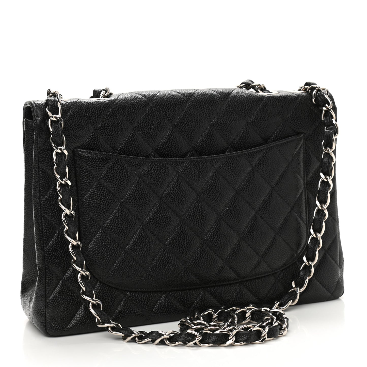 Caviar Quilted Jumbo Single Flap Black
