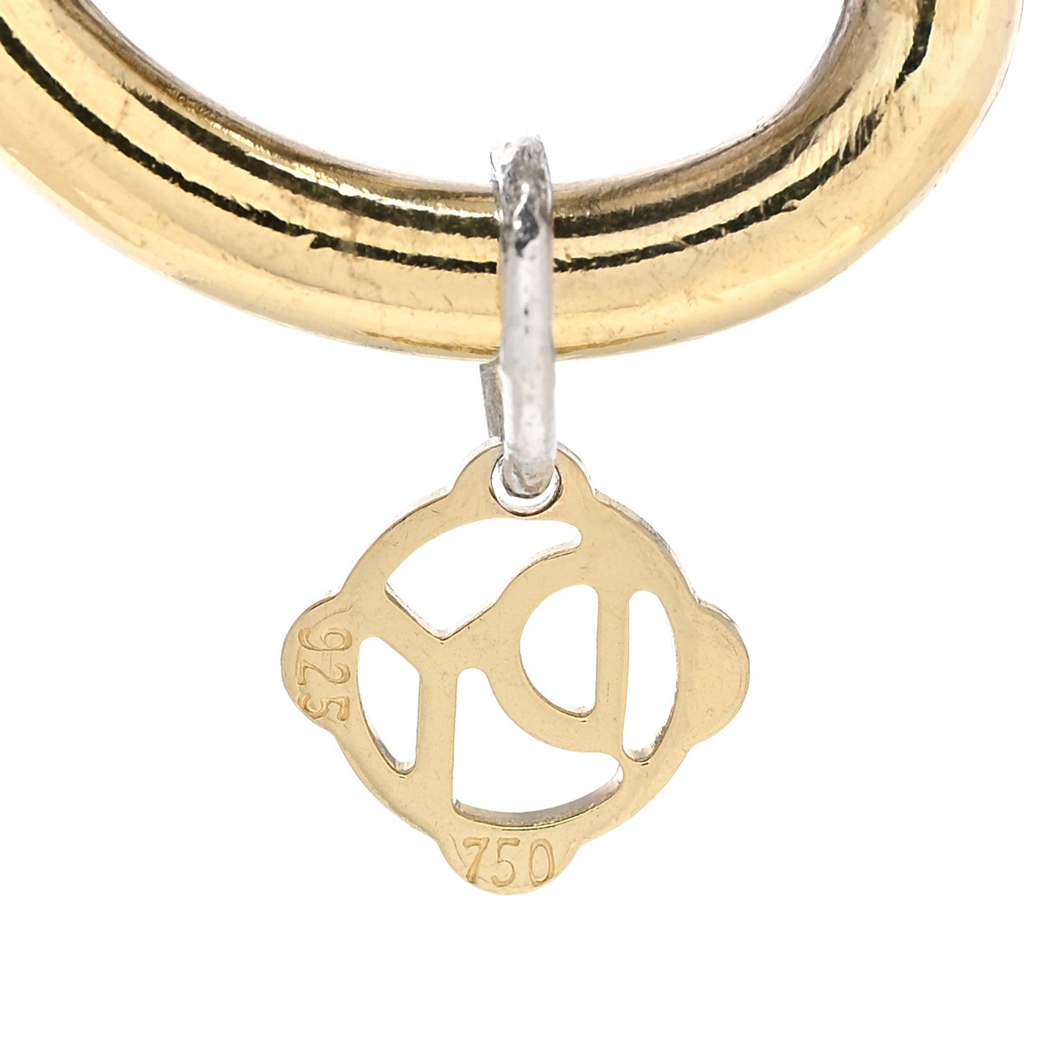 David Yurman Sterling Silver 18K Yellow Gold 18mm Extra Large Oval Link Bracelet 4 of 5