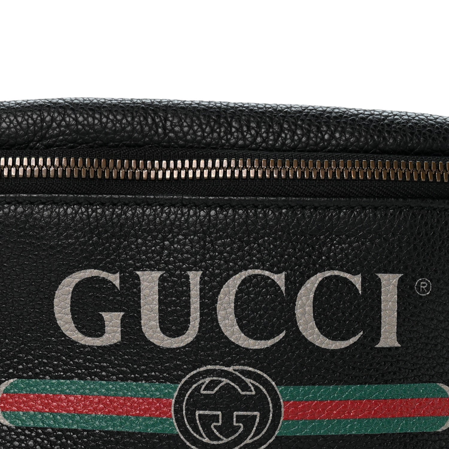 Gucci Grained Calfskin Small Logo Belt Bag Black 8 of 12