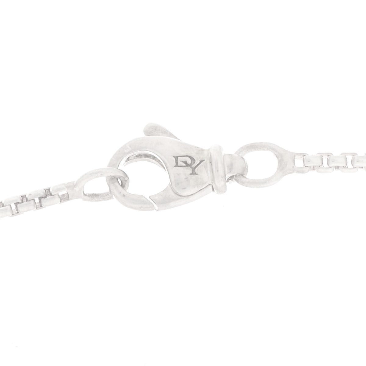 David Yurman Sterling Silver Diamond Starburst 5 Station Necklace 4 of 5
