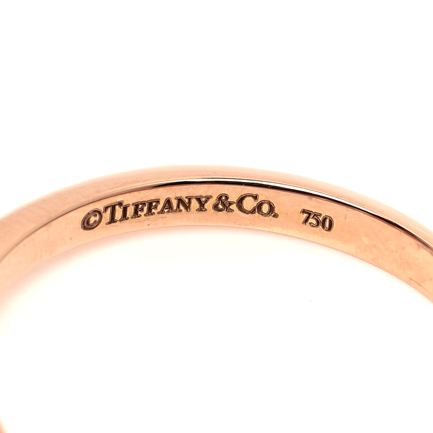 18K Rose Gold Diamond Three Stone Milgrain Ring 50 5.25