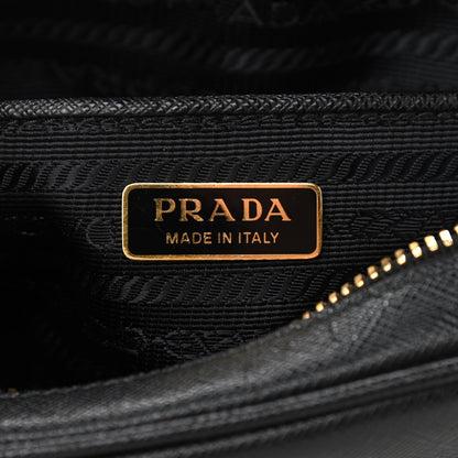 Prada Saffiano Lux Metal Belt Bag Black 6 of 10