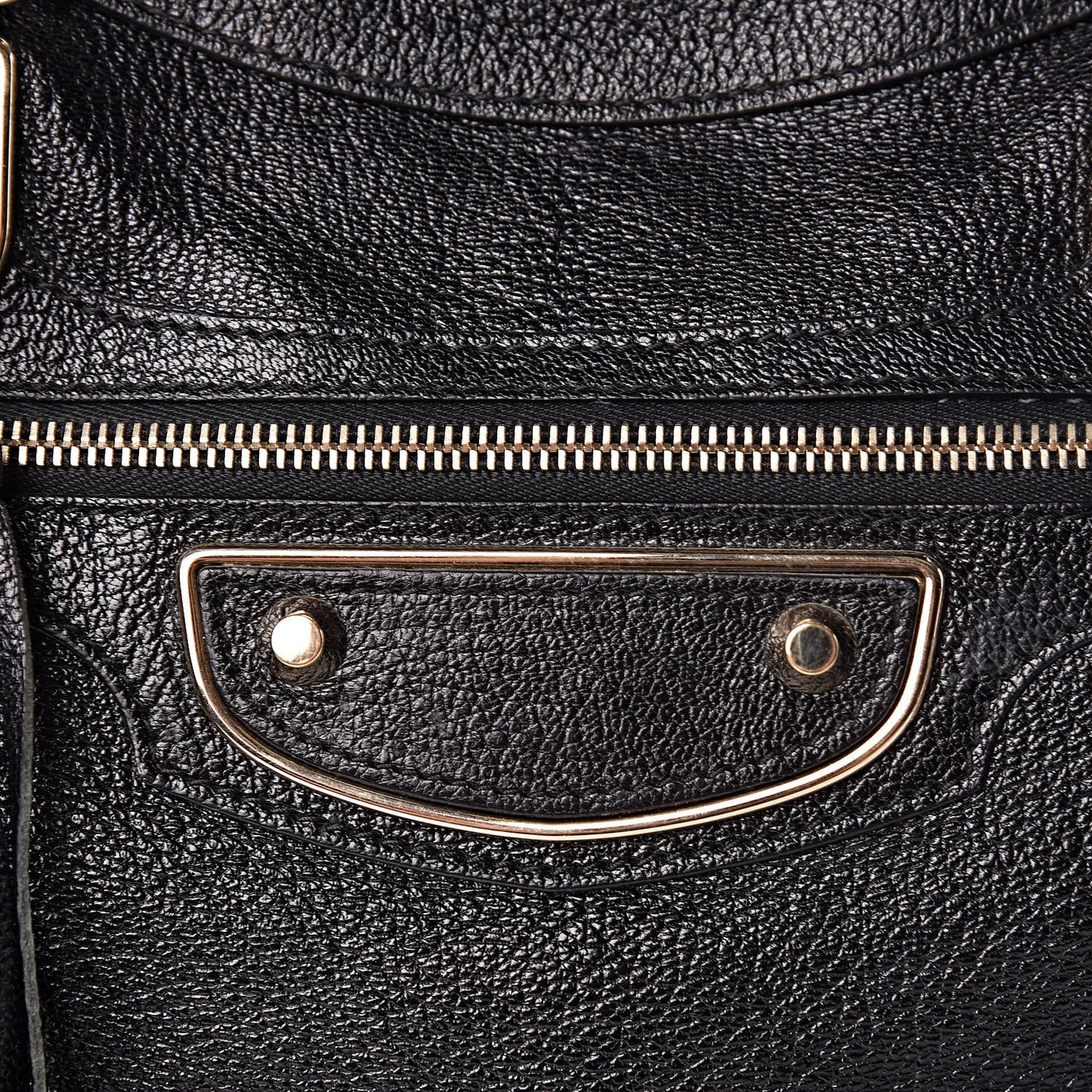 Chevre Gold Metallic Edge Hardware Velo Black