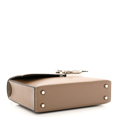 Hermes Tadelakt Mini Verrou Chaine Bag Etoupe 4 of 12