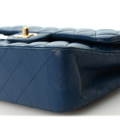 Chanel Lambskin Quilted Small Double Flap Blue 10 of 10