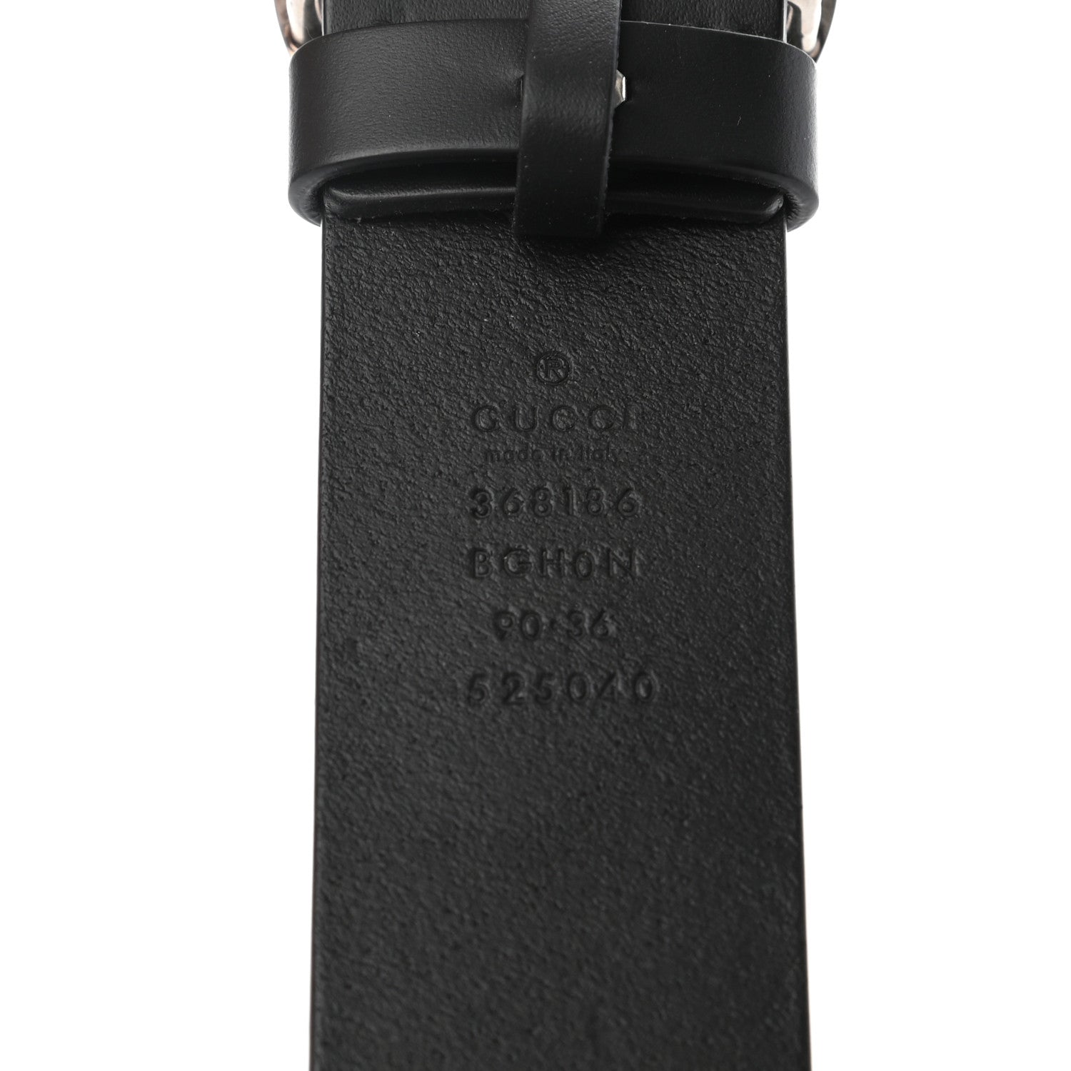 Gucci Selleria Calfskin Nickel Interlocking G 37mm Belt 90 36 Black 5 of 5