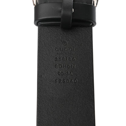 Gucci Selleria Calfskin Nickel Interlocking G 37mm Belt 90 36 Black 5 of 5