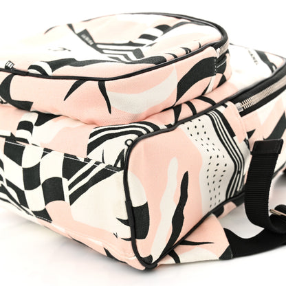 Chanel Canvas Cruise La Pausa Print Backpack Pink White Black 10 of 10