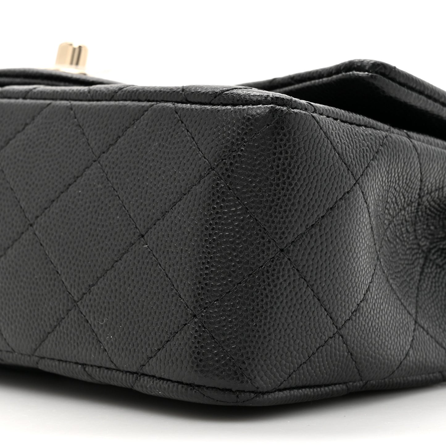 Caviar Quilted Mini Rectangular Flap Black