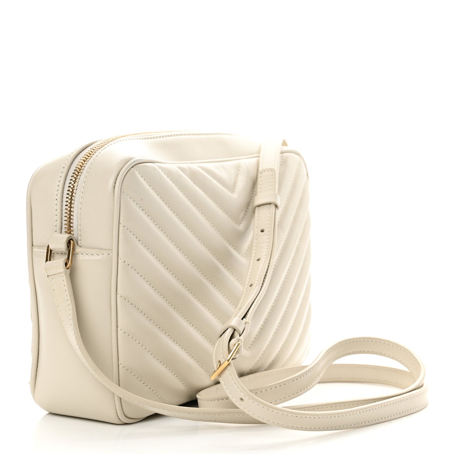 Calfskin Matelasse Monogram Lou Camera Bag Crema Soft
