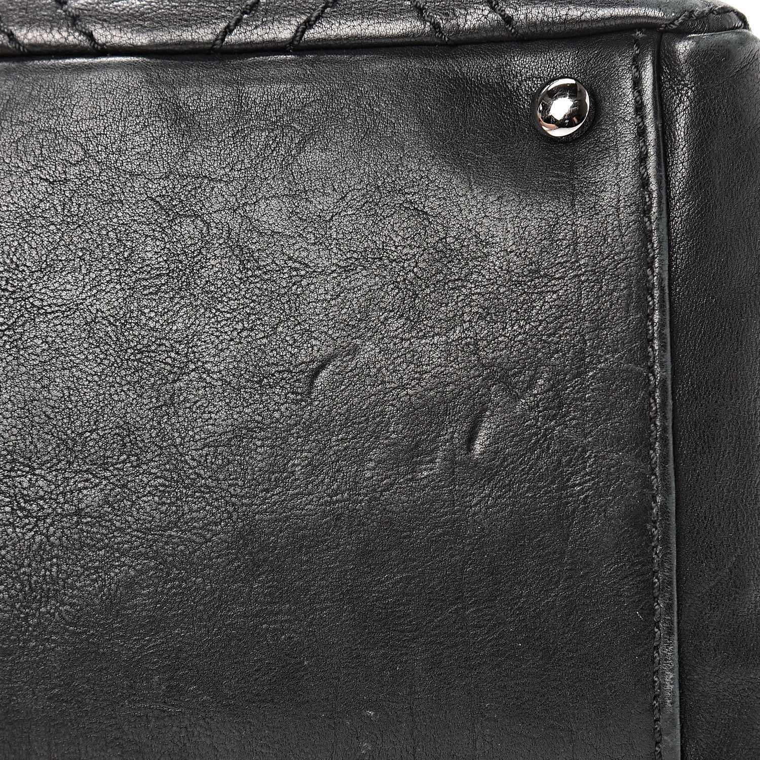 Chanel Calfskin Large Diamond Stitch Tote Black 12 of 14