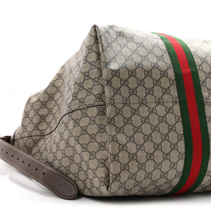 Gucci Tender GG Supreme Monogram Textured Dollar Calfskin Web Medium Jackie 1961 Crossbody Bag Beige Ebony New Acero 9 of 10