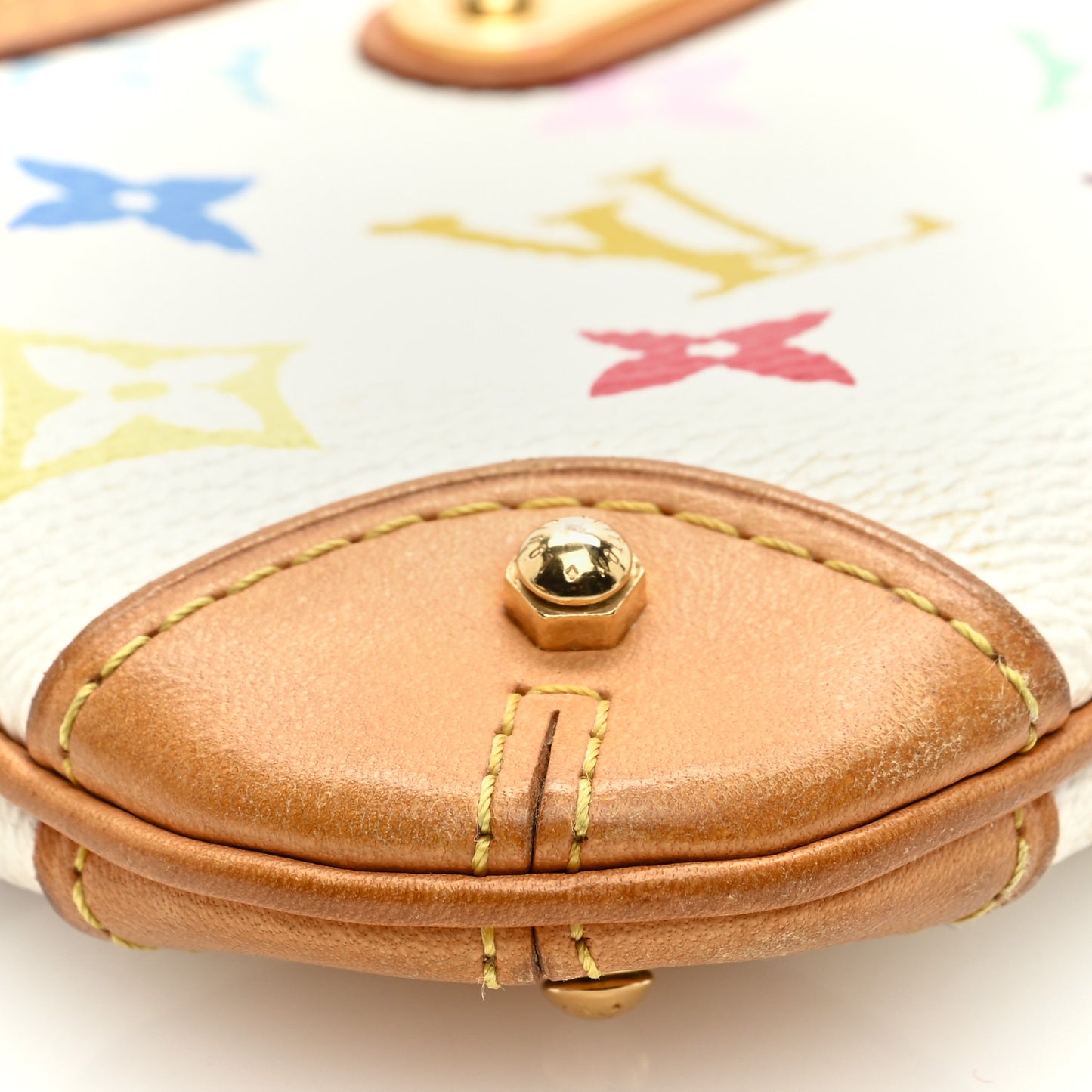 LOUIS VUITTON Monogram Multicolor Pochette Milla MM White