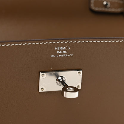 Hermes Tadelakt Kelly Wallet To Go Etoupe 7 of 8