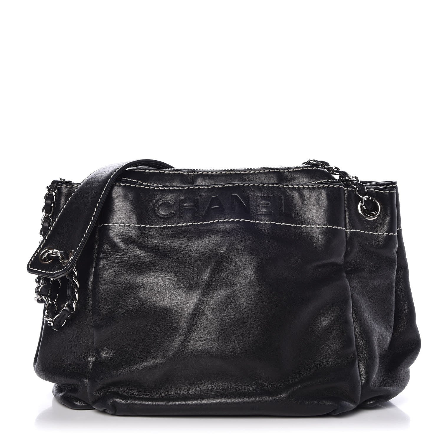 Chanel Lambskin Lax Accordion Hobo Black 1 of 7