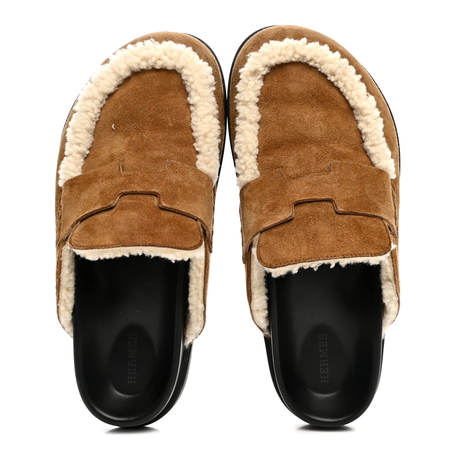 Suede Goatskin Shearling Go Mules 40 Brun Frume Ecru