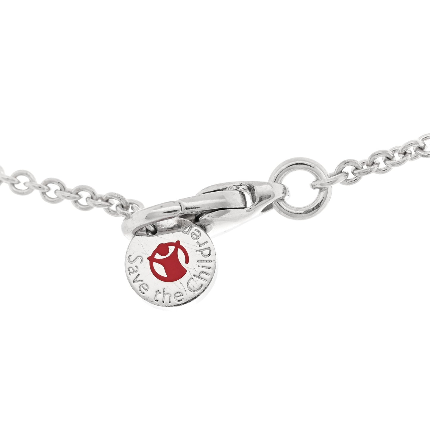 Sterling Silver Ceramic Save The Children Pendant Necklace