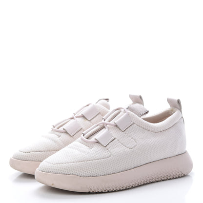 Hermes Mesh Technical Canvas Womens Team Sneakers 37 Bois De Santal 3 of 14