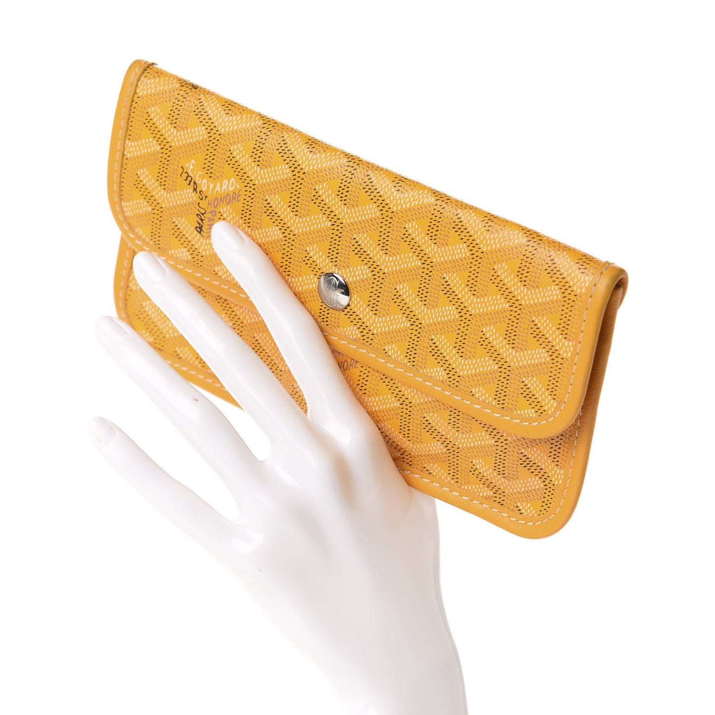 Goyardine Pouch Yellow