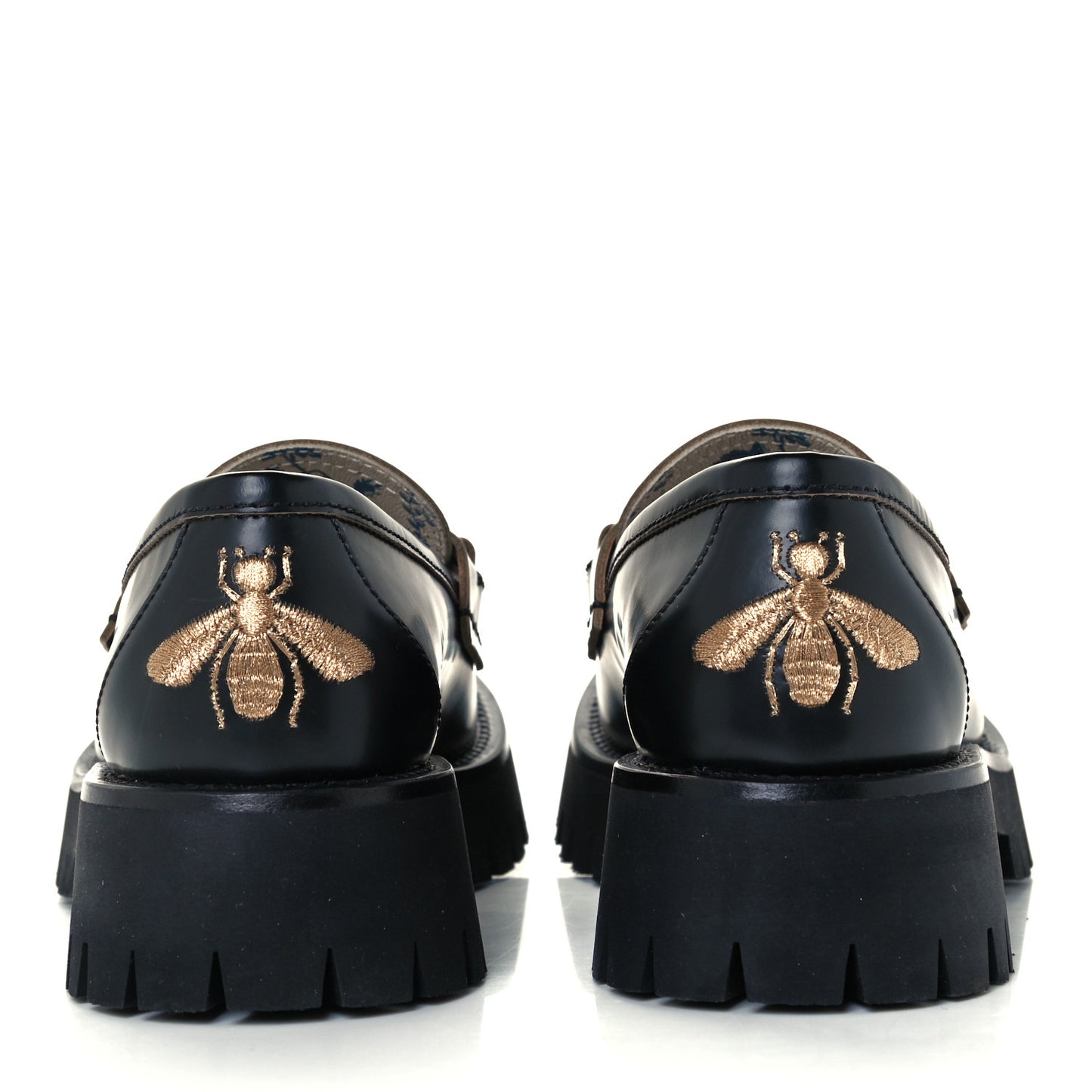 Cordovan Lux Womens Harald Horsebit 25mm Platform Loafers 35.5 Black