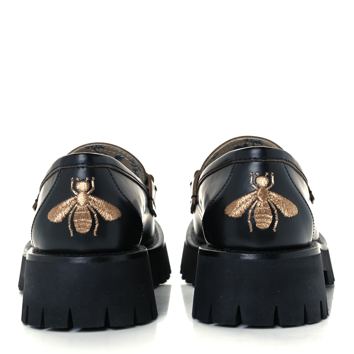 Gucci Cordovan Lux Womens Harald Horsebit 25mm Platform Loafers 35.5 Black 6 of 11