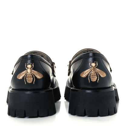 Gucci Cordovan Lux Womens Harald Horsebit 25mm Platform Loafers 35.5 Black 6 of 11