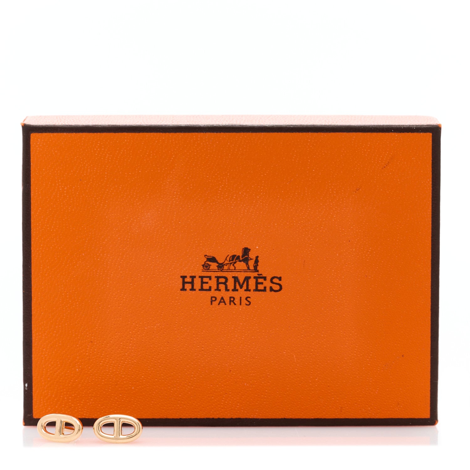 Hermes 18K Rose Gold TPM Farandole Stud Earrings 4 of 4