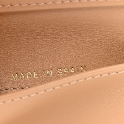 Chanel Caviar Quilted Compact Boy Flap Wallet Beige 8 of 8