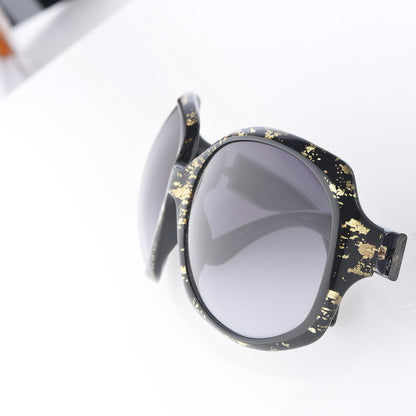 Christian Dior Dior Glossy 1 Gold Leaves Sunglasses Black 8 of 10